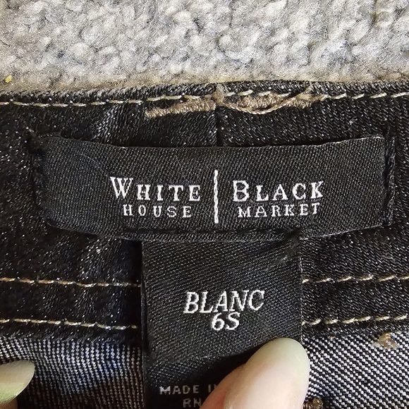 WHBM Blanc Black Classic Jeans Office Casual Fall Classy Cowgirl Western Chic - Picture 5 of 9